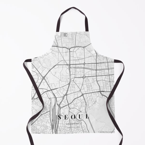 Item preview, Seoul Black White City Map Poster, Minimal Street Map Wall Art designed and sold by LASTIQUE-dd.