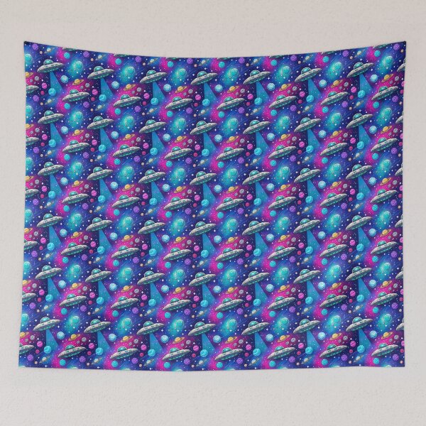 Item preview, Galactic UFO Adventure Pattern designed and sold by GalacticLabs.