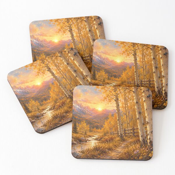 Item preview, Golden Silence: Aspen Valley at Sunset designed and sold by Sanctum Icons.