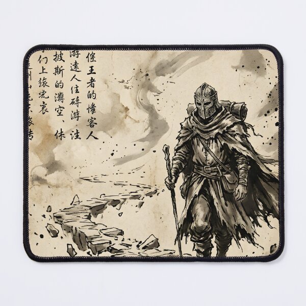Item preview, The Masked Wanderer of the Void Sumi-e Ink Wash designed and sold by DuckOddity.