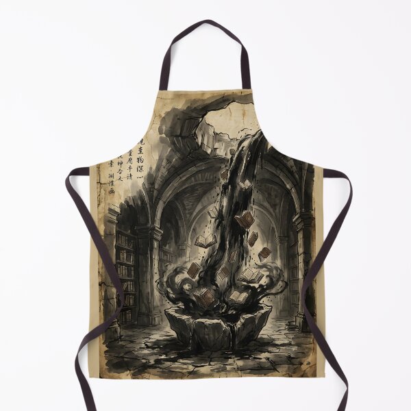 Item preview, The Waterfall of Infinite Knowledge Sumi-e Ink Wash designed and sold by DuckOddity.