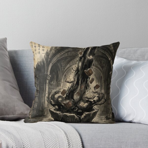 Item preview, The Waterfall of Infinite Knowledge Sumi-e Ink Wash designed and sold by DuckOddity.