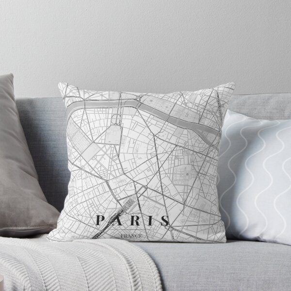 Item preview, Paris Black White City Map Poster, Minimal Street Map Wall Art designed and sold by LASTIQUE-dd.