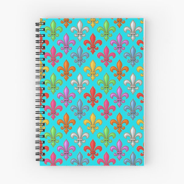 Item preview, Colorful 3D Fleur-de-lis Pattern Design - Light Blue designed and sold by PatternTitan.