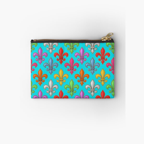 Item preview, Colorful 3D Fleur-de-lis Pattern Design - Light Blue designed and sold by PatternTitan.