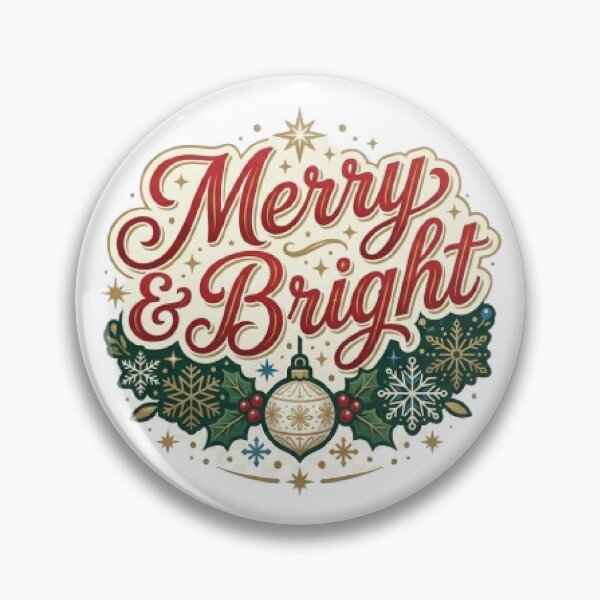 Item preview, Merry & Bright Christmas T-Shirt | Festive Typography | Holiday Winter Graphic Tee designed and sold by Faisal  Shah.