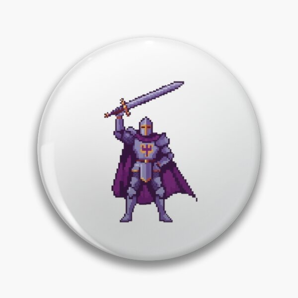 Item preview, Retro Pixel Art Knight Purple Armor Illustration designed and sold by ByKayaPrints.