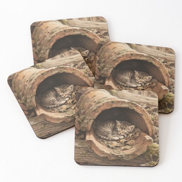 Item preview, Tiny Kitten in a Giant Terracotta Roof Tile Miniature Illustration designed and sold by DuckOddity.