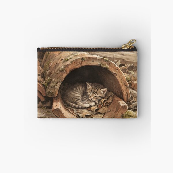 Item preview, Tiny Kitten in a Giant Terracotta Roof Tile Miniature Illustration designed and sold by DuckOddity.