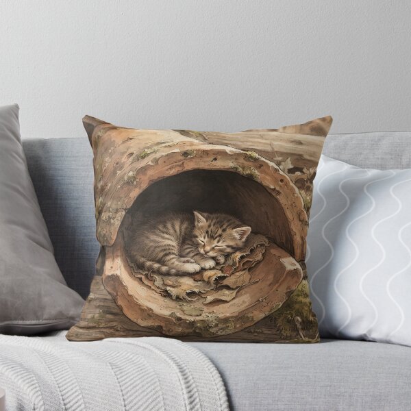 Item preview, Tiny Kitten in a Giant Terracotta Roof Tile Miniature Illustration designed and sold by DuckOddity.