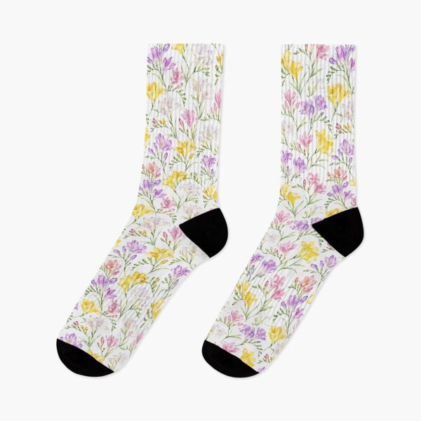 Item preview, Freesia Watercolor Spring Scatter Seamless Floral Pattern designed and sold by Inkworksbyshery.