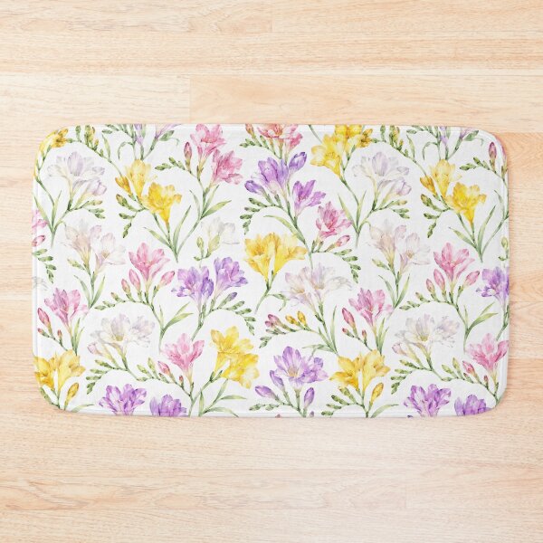 Item preview, Freesia Watercolor Spring Scatter Seamless Floral Pattern designed and sold by Inkworksbyshery.