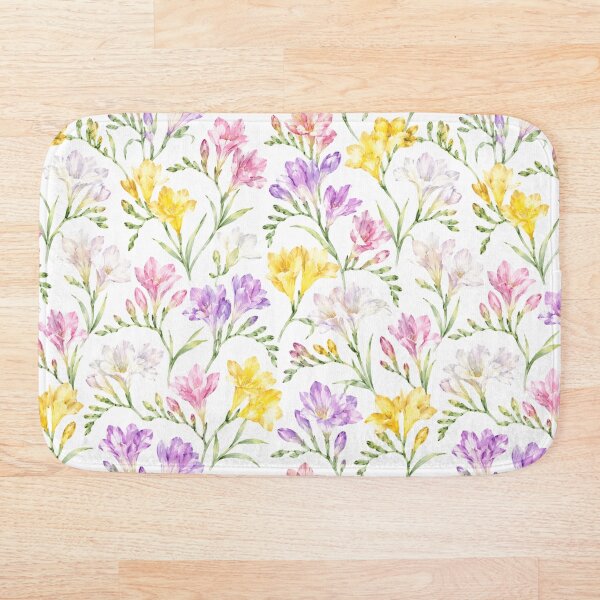 Artikelvorschau, Freesien-Aquarell-Frühlings-Streu-Nahtloses Blumenmuster entworfen und verkauft von Inkworksbyshery.