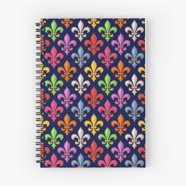 Item preview, Colorful 3D Fleur-de-lis Pattern Design - Navy Blue  designed and sold by PatternTitan.
