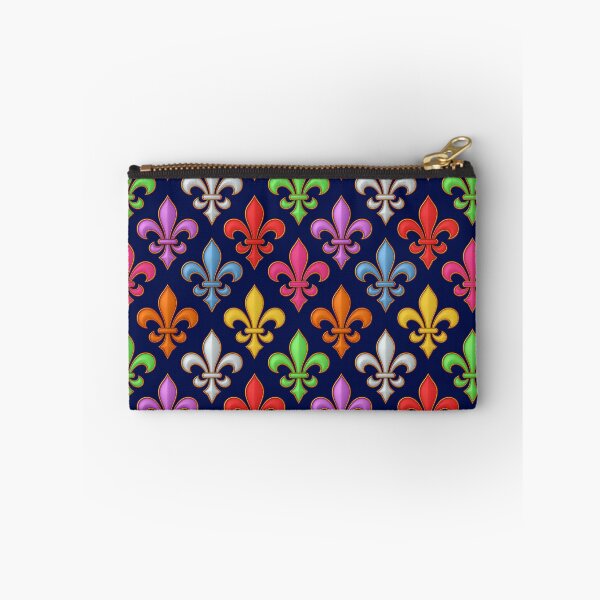 Item preview, Colorful 3D Fleur-de-lis Pattern Design - Navy Blue  designed and sold by PatternTitan.