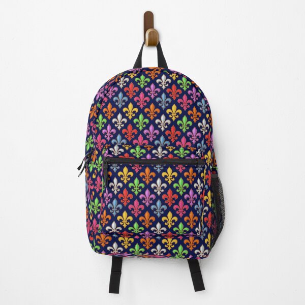 Item preview, Colorful 3D Fleur-de-lis Pattern Design - Navy Blue designed and sold by PatternTitan.