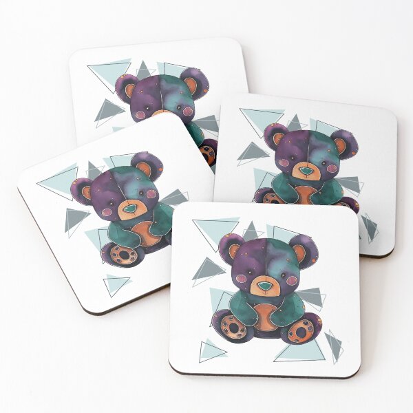 Item preview, Cute Kawaii Abstract Geometric Teddy Bear designed and sold by Szpaku desart .