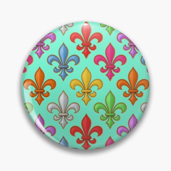 Item preview,  Colorful 3D Fleur-de-lis Pattern Design - Light Green  designed and sold by PatternTitan.