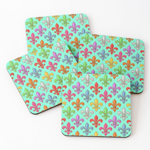Item preview,  Colorful 3D Fleur-de-lis Pattern Design - Light Green  designed and sold by PatternTitan.