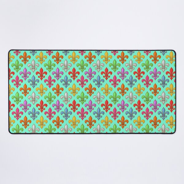 Item preview, Colorful 3D Fleur-de-lis Pattern Design - Light Green designed and sold by PatternTitan.