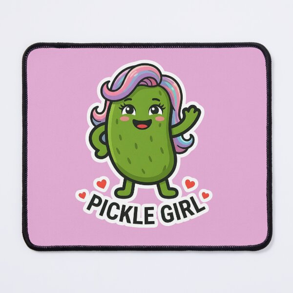 Item preview, Kawaii Pickle Girl - Cute Aesthetic Pastel Rainbow Art Graphic designed and sold by Basma Designs | Retro, Kawaii Shirts & Stickers.
