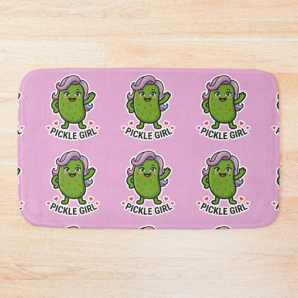 Item preview, Kawaii Pickle Girl - Cute Aesthetic Pastel Rainbow Art Graphic designed and sold by Basma Designs | Retro, Kawaii Shirts & Stickers.