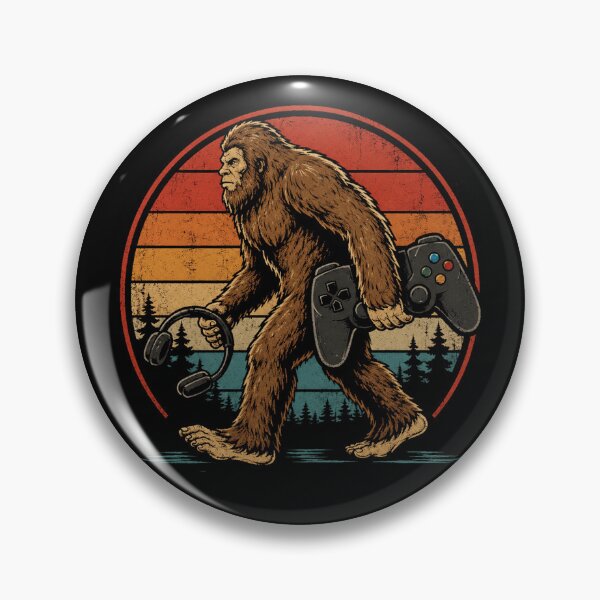 Item preview, Retro Bigfoot Gamer Vintage Sasquatch Gaming Adventure designed and sold by Moizento.