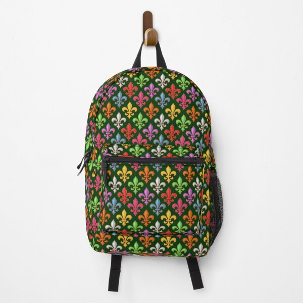 Item preview, Colorful 3D Fleur-de-lis Pattern Design - Dark Green designed and sold by PatternTitan.
