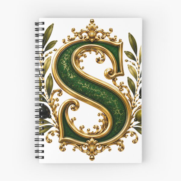 Item preview, Elegant Letter S Monogram with Olive Branches & Gold Botanical Design | Luxury Green Floral Initial designed and sold by MoodLay.