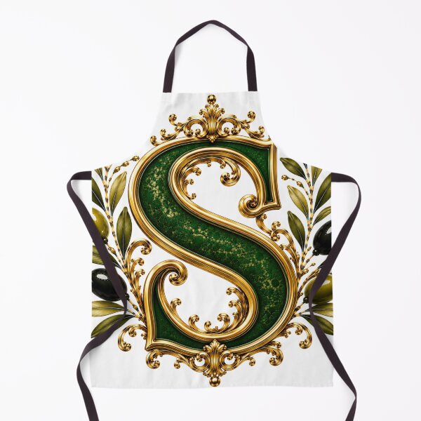 Item preview, Elegant Letter S Monogram with Olive Branches & Gold Botanical Design | Luxury Green Floral Initial designed and sold by MoodLay.