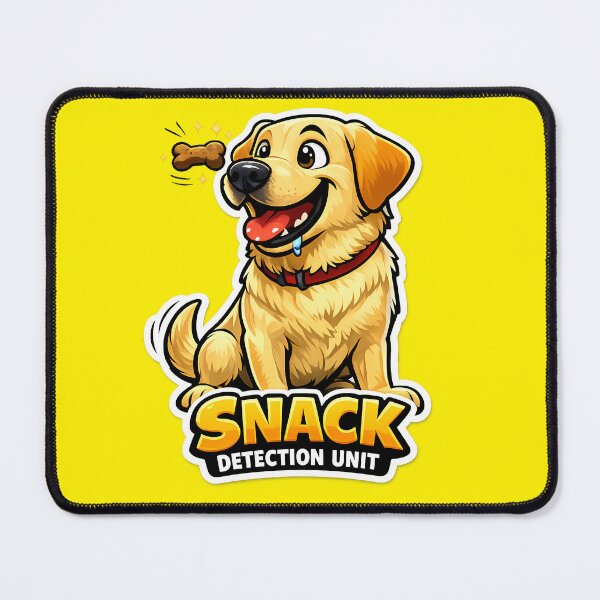 Item preview, Snack Detection Unit Labrador Retriever Funny Dog Sticker designed and sold by lazygum.