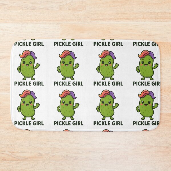 Item preview, Pickle Girl – Cute Kawaii Pickle Character | Funny Pickle Lover Sticker & T-Shirt designed and sold by Basma Designs | Funny Shirts, Stickers & Mugs.
