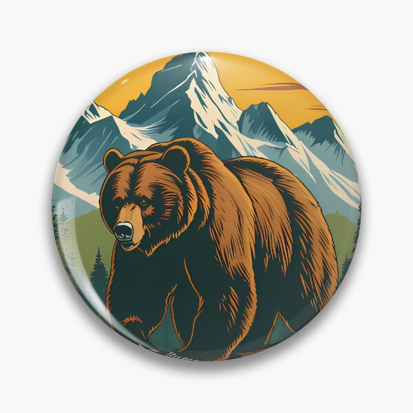 Item preview, Vintage Grizzly Bear Wilderness Emblem designed and sold by Structure-Blue.