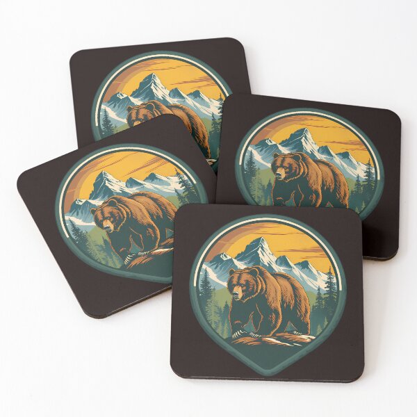 Item preview, Vintage Grizzly Bear Wilderness Emblem designed and sold by Structure-Blue.