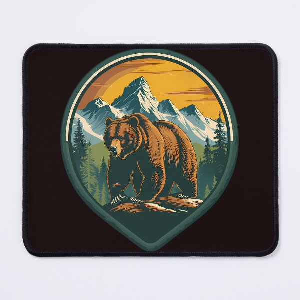 Item preview, Vintage Grizzly Bear Wilderness Emblem designed and sold by Structure-Blue.