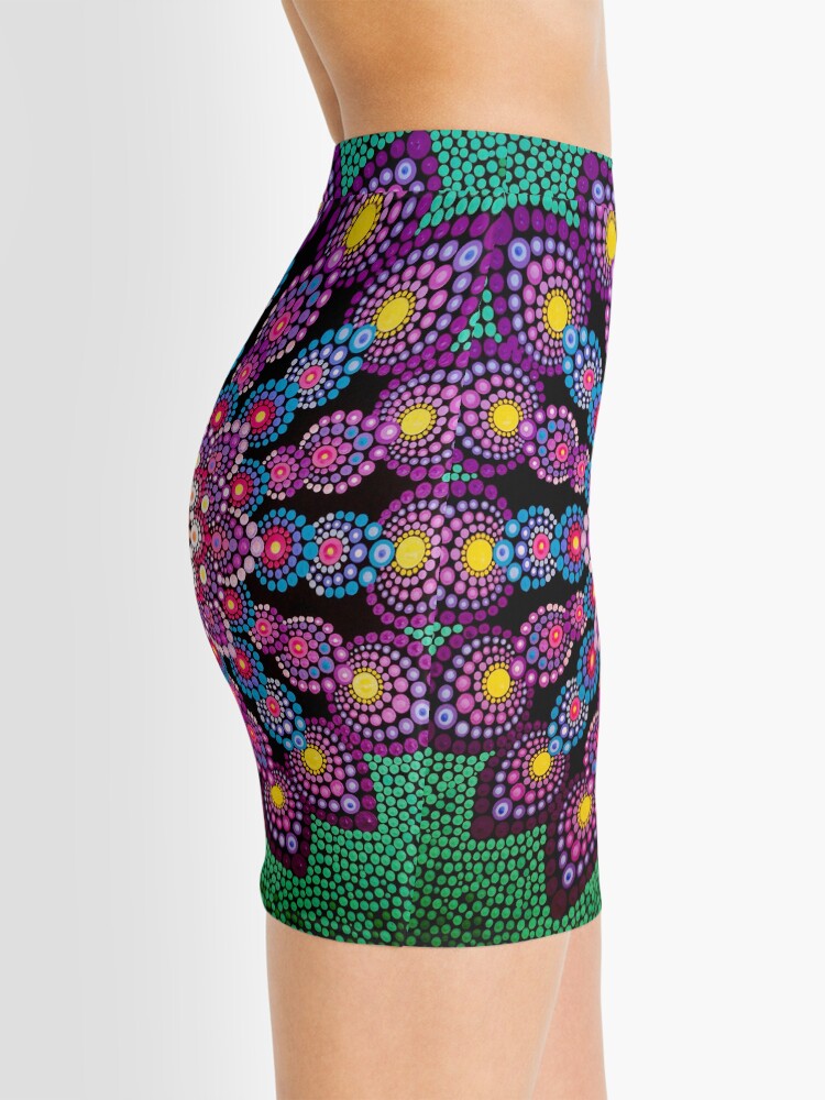 Alternate view of Purple & Green Dot Mandala - Art&Deco By Natasha Mini Skirt