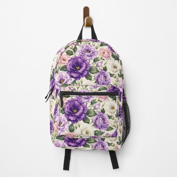 Item preview, Lisianthus Watercolor Purple Layered Seamless Floral Pattern designed and sold by Inkworksbyshery.