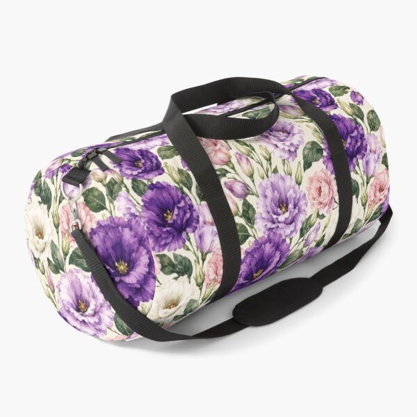 Item preview, Lisianthus Watercolor Purple Layered Seamless Floral Pattern designed and sold by Inkworksbyshery.