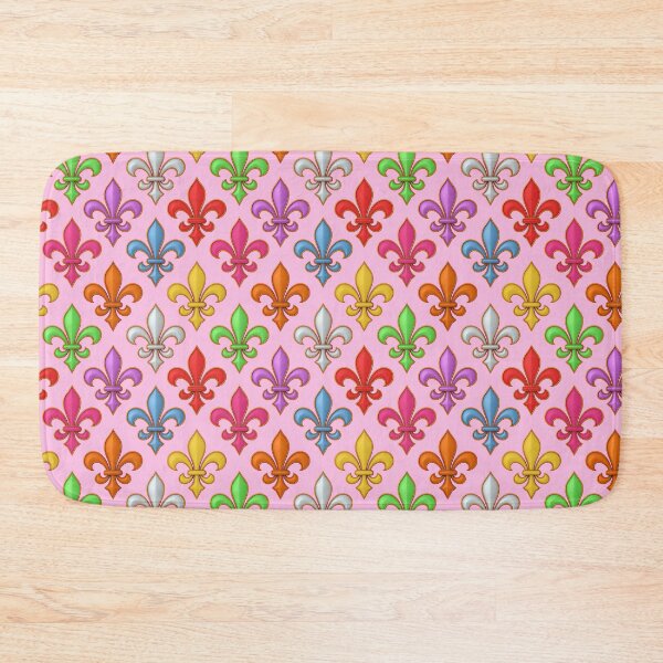 Item preview, Colorful 3D Fleur-de-lis Pattern Design - Pink  designed and sold by PatternTitan.