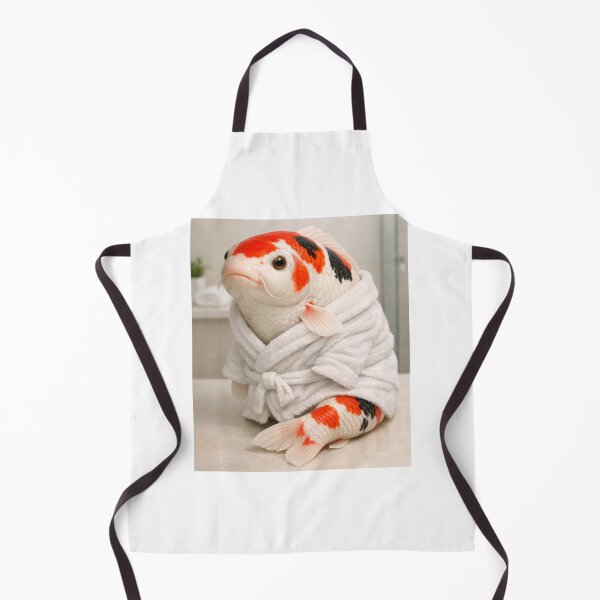 Item preview, Bata de baño acogedora con estampado de carpas koi designed and sold by Sillytoe.