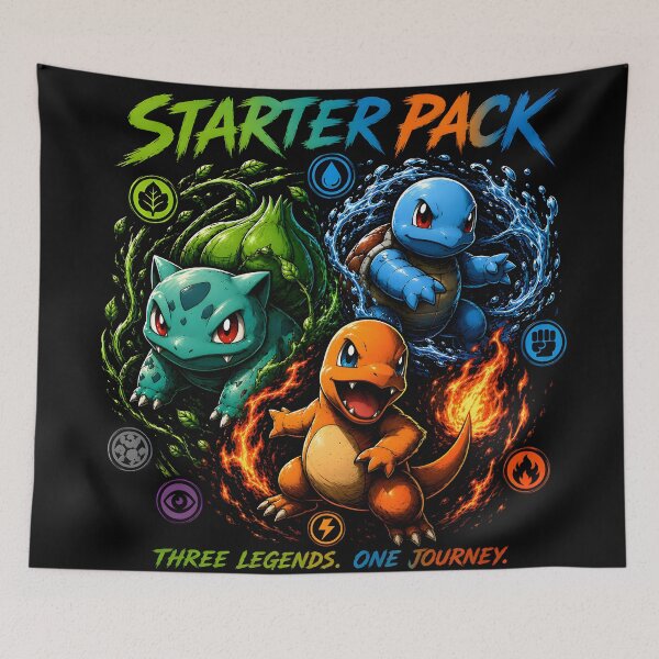 Item preview,  Starter Pack- Three Legends One Journey- Grass Fire Water -Starters Aesthetic Design designed and sold by Trinidesigns123.