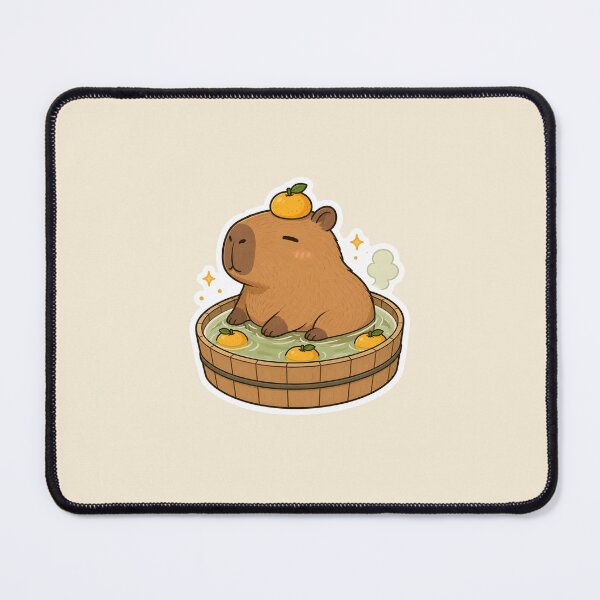 Item preview, Cute Capybara Hot Spring designed and sold by HapaHara.