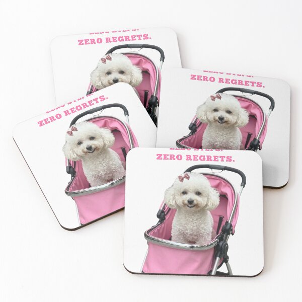 Item preview, Zero Steps Zero Regrets Funny Poodle Stroller Print designed and sold by chaos-and-curls.