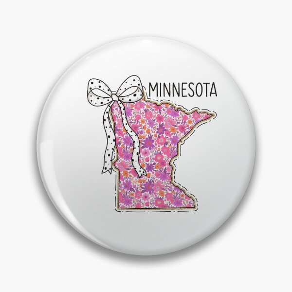 Item preview, Cute Minnesota  Floral Map Graphic Coquette Bow Design designed and sold by Paper Drip.