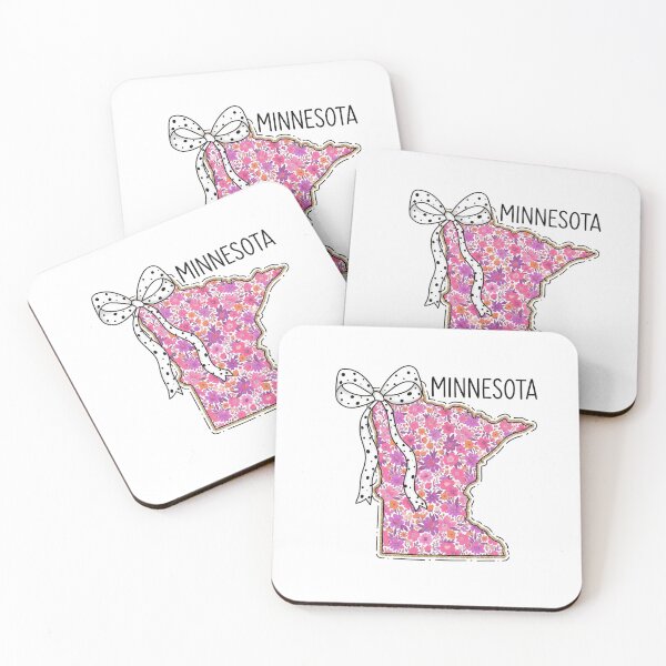 Item preview, Cute Minnesota  Floral Map Graphic Coquette Bow Design designed and sold by Paper Drip.