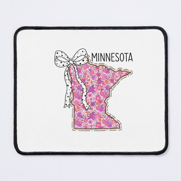 Item preview, Cute Minnesota Floral Map Graphic Coquette Bow Design designed and sold by Paper Drip.