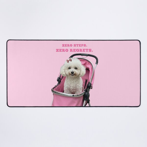 Item preview, Zero Steps Zero Regrets Funny Poodle Stroller Print designed and sold by chaos-and-curls.