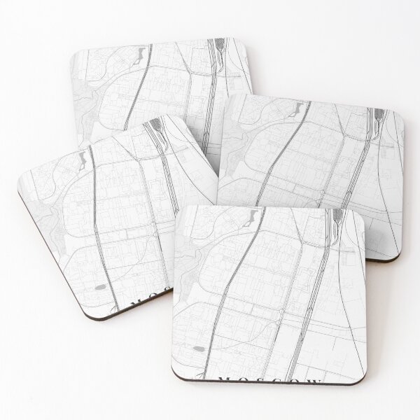 Item preview, Moscow Black White City Map Poster, Minimal Street Map Wall Art designed and sold by LASTIQUE-dd.