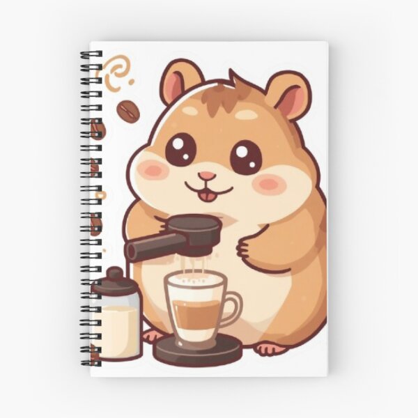 Item preview, Cute Barista Hamster Making Latte Art | Cozy Coffee Sticker designed and sold by Stylestickers55.
