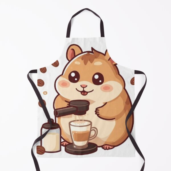 Item preview, Cute Barista Hamster Making Latte Art | Cozy Coffee Sticker designed and sold by Stylestickers55.